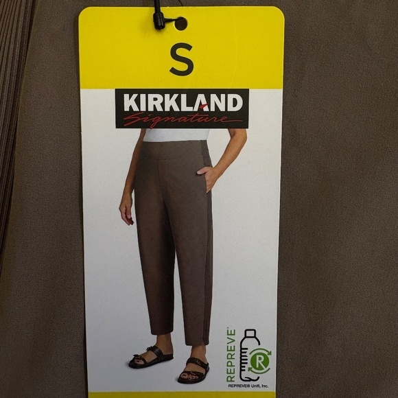 Kirkland Signature Ladies' Ankle Pants, Pull-On, Pockets, Tan Small NWT - Picture 3 of 16